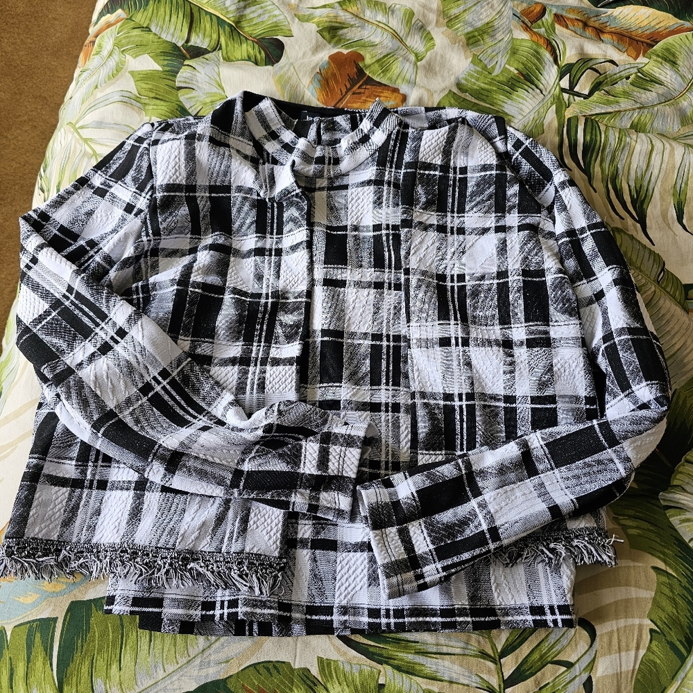 Bebe Plaid Tank XL and Sportcoat L NWOT